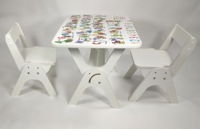 Детский растущий стол-парта и два стула Я САМ "Умка-Дуо" (Алфавит) в Невьянске - nevjansk.mebel-74.com | фото