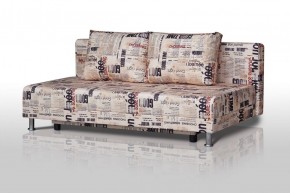 Диван-кровать Комфорт без подлокотников Принт "Gazeta" (2 подушки) в Невьянске - nevjansk.mebel-74.com | фото
