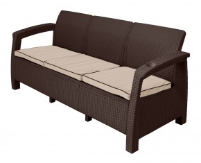 Диван Yalta Premium Sofa 3 Set (Ялта) шоколадный (+подушки под спину) в Невьянске - nevjansk.mebel-74.com | фото