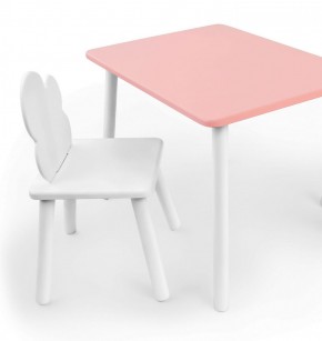 Комплект детской мебели стол и стул Облачко (Розывый/Белый/Белый) в Невьянске - nevjansk.mebel-74.com | фото