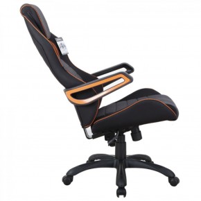 Кресло компьютерное BRABIX Techno Pro GM-003 (ткань черное/серое, вставки оранжевые) 531813 в Невьянске - nevjansk.mebel-74.com | фото