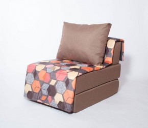 Кресло-кровать бескаркасное Харви (коричневый-геометрия браун) в Невьянске - nevjansk.mebel-74.com | фото