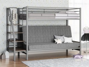 Кровать двухъярусная с диваном "Мадлен-3" (Серый/Серый) в Невьянске - nevjansk.mebel-74.com | фото