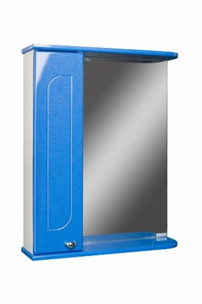 Шкаф-зеркало Радуга Синий металлик 55 левый АЙСБЕРГ (DA1129HZR) в Невьянске - nevjansk.mebel-74.com | фото