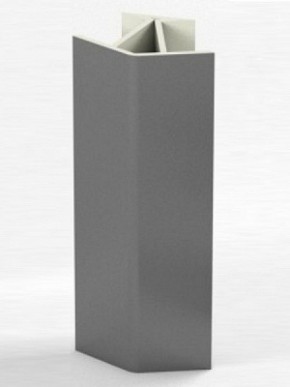 Угловое соединение для цоколя 135 гр. h100 мм (Алюминий, Белый, Черный, Сонома) в Невьянске - nevjansk.mebel-74.com | фото